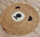 Eco-friendly bear shape jute rug BR 022 for kids room