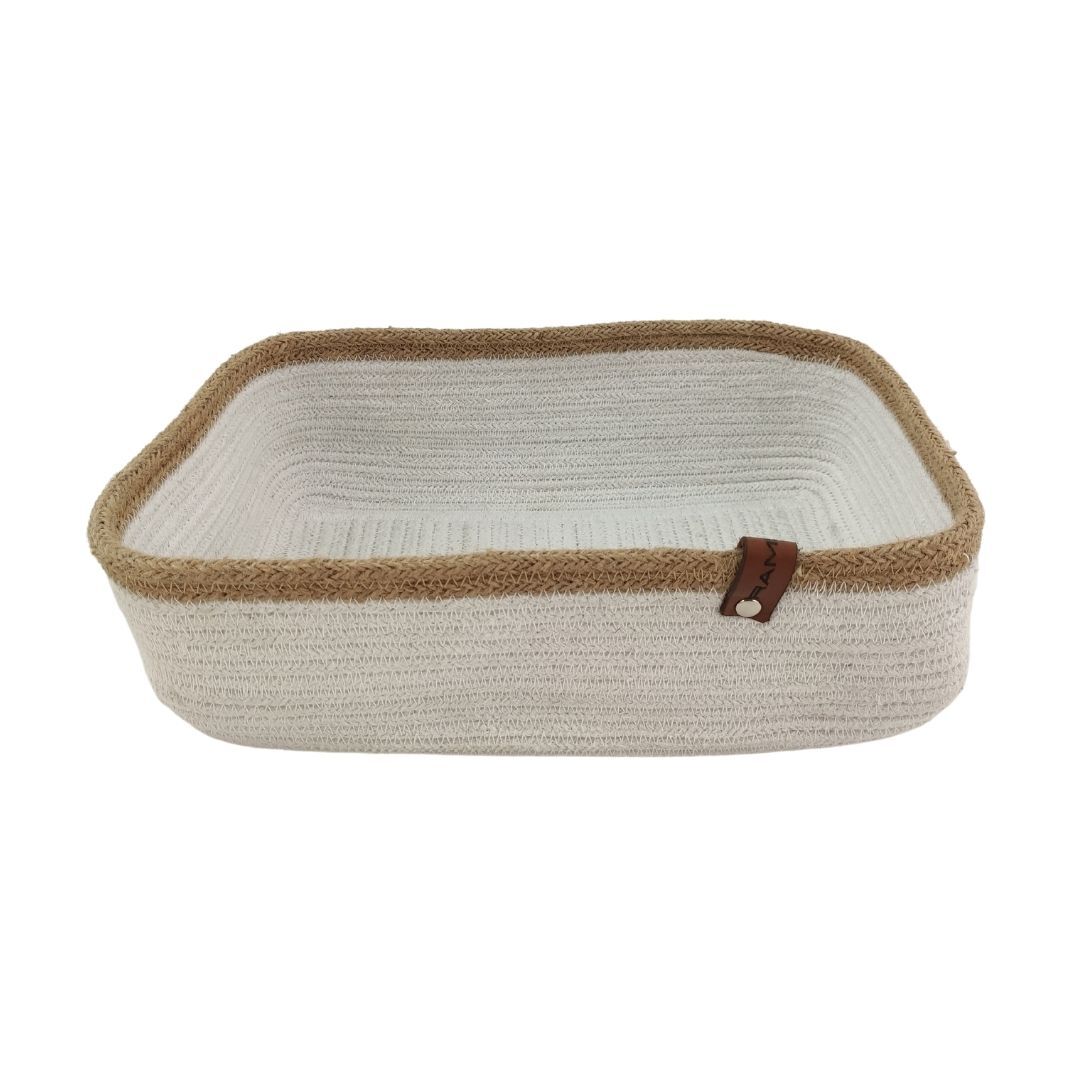 3-2-1-1080x1080-1.jpg Natural and White Handmade Jute and Cotton Basket for Home Decor - BS 007 (30x20x10cm) - Image 2