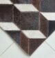 Luxurious coffee color leather and wool rug LR 001 - 200x300cm for living room decor by Ramsha Home