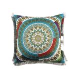 Multi-Color Digital Printed Polyester Cushion with Lace for Couch, Sofa, Bed - CS 063 (45x45cm)