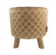 Gold Color Decorative Pouf with Stand - PF 020 (40x40x40cm) - الصورة 3