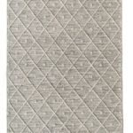 Handcrafted Natural & White Color Wool & Cotton Woven Rug SR 003 140x200cm By Ramsha Home