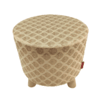 Gold Color Decorative Pouf with Stand - PF 020 (40x40x40cm)
