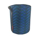 Guest Room Blue Color Modern Pouf with Leather Handle - PF 037 (40x40x40cm)