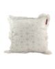 White & Silver Color Polyester Cushion with Filler for Home Decor, Window Seat - CS 125 (45x45cm)