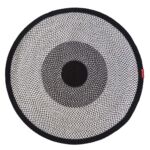 Luxurious Handmade White & Black Cotton Round Rug - BR 010 (90cm)