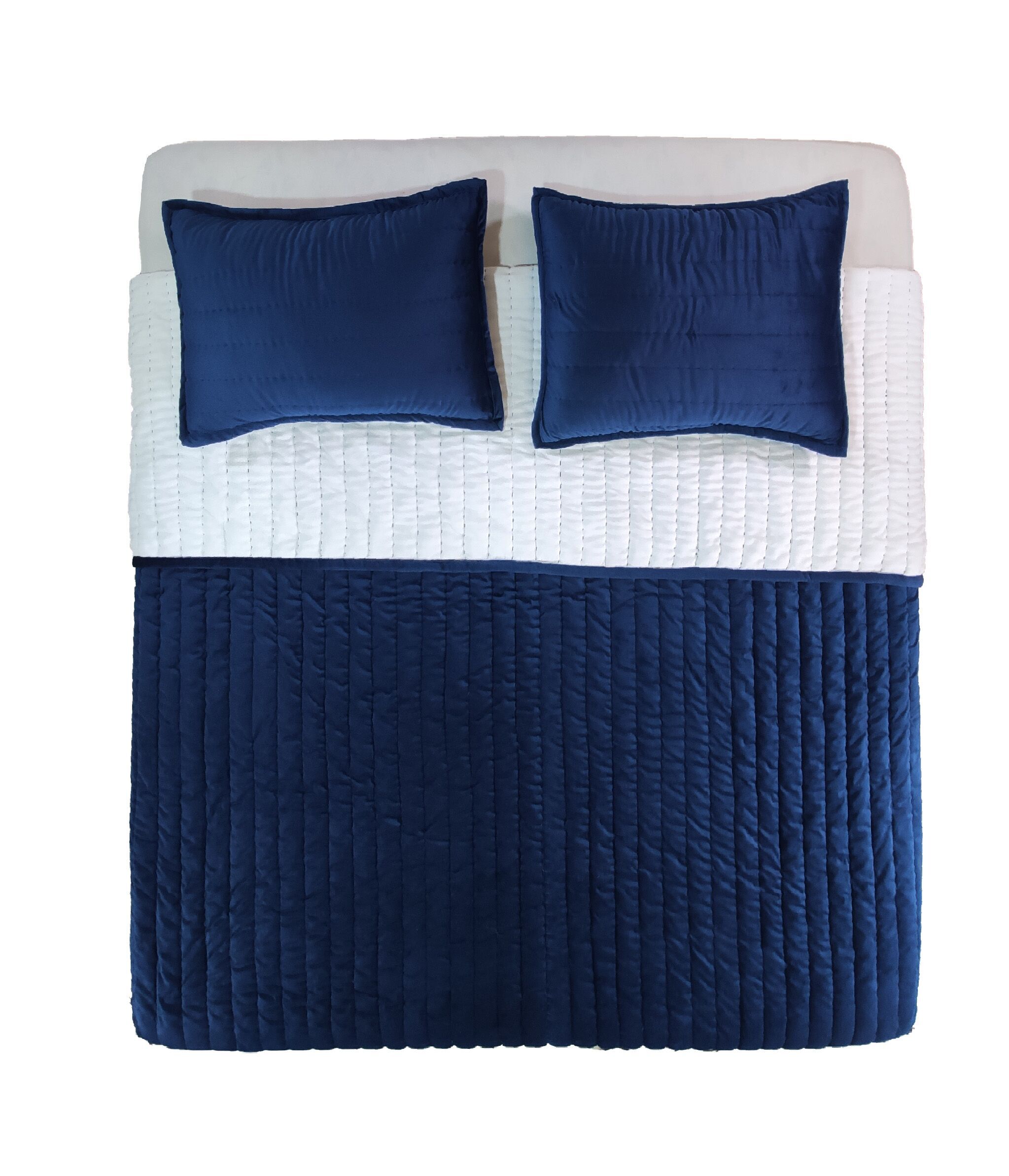 BLUE-WHITE-2-2047x2386-1.jpg Amazing Blue & White Polyester Bed Spread - BDS 02 (250x250cm)