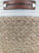 White, Natural, and Black Handmade Jute and Cotton Basket with Leather Handle - BS 010 (25x25cm) - Image 4