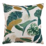 Beautiful Multi Color Leaf Printed Cushion Cover - CS 010 (40x40cm)