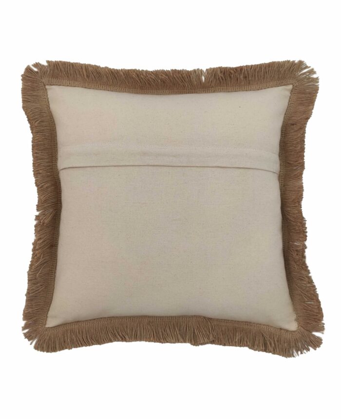 ⁦Natural Color Jute & Cotton Cushion with Filler for Balcony & Floor - CS 030 (45x45cm)⁩ - الصورة ⁦2⁩
