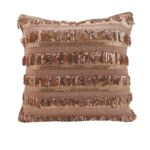 Light Pink Polyester Sparkling Cushion Cover for Window Seat and Cafe - CS 028 (40x40cm)