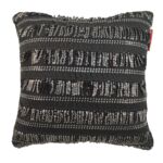 Black Polyester Sparkling Sequin Cushion Cover for Window Seat and Cafe - CS 019 (40x40cm)