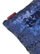 Dark Blue Polyester Shiny Decorative Cushion Cover for Bed, Couch, Sofa, and Car - CS 022 (40x40cm) - الصورة 2