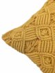 Yellow Color Cotton Macrame Cushion with Fringes for Couch, Window Seat - CS 036 (45x45cm) - الصورة 3
