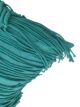 Turquoise Cotton Macrame Cushion with Fringes for Couch, Window Seat - CS 037 (60x60cm) - الصورة 4