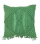 Light Green Color Cotton Macrame Cushion - CS 038  (45x45cm)
