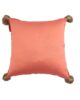 Light Pink Polyester Cushion Cover with Tassels for Bed, Couch, and Sofa - CS 043 (40x40cm) - الصورة 3