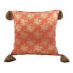 Light Pink Polyester Cushion Cover with Tassels for Bed, Couch, and Sofa - CS 043 (40x40cm)