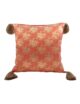 Light Pink Polyester Cushion Cover with Tassels for Bed, Couch, and Sofa - CS 043 (40x40cm)