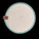Blue & White Color Round Cotton Placemat - PM 009 - الصورة 4