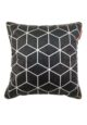 Black and White Polyester Cushion Cover for Living Room, Floor, and Sofa - CS 072 (45x45cm)