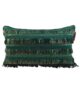Dark Green Shiny & Sparkling Polyester Cushion Cover with Filler for Party and Playroom - CS 076 (30x50cm)