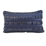 Dark Blue Shiny & Sparkling Polyester Cushion Cover with Filler for Party and Playroom - CS 079 (30x50cm)