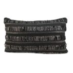 Black Shiny & Sparkling Polyester Cushion Cover with Filler for Party and Playroom - CS 075 (30x50cm)