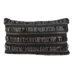 Black Shiny & Sparkling Polyester Cushion Cover with Filler for Party and Playroom - CS 075 (30x50cm)