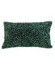 Black & Green Color Polyester Cushion with Filler for Living Room, Hallway - CS 082 (30x50cm)