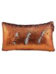 Orange & Silver Color Polyester Cushion with Filler for Sofa, Bed, Living Room - CS 086 (30x50cm)