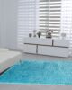 Stylish aqua color shaggy rug MPV 02, 170x240cm, ideal for enhancing drawing room decor by Ramsha Home.
