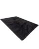 Black Glitter Polyester, Micron & Cotton Bedroom Decor Shaggy Rug - MPV 07 (170x240cm)