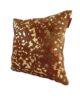 ⁦Tan & Gold Color Handmade Leather Cushion with Filler - CS 092 (45x45cm)⁩ - الصورة ⁦2⁩