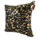 Black & Gold Color Handmade Leather Cushion with Filler - CS 092 (45x45cm) - الصورة 2
