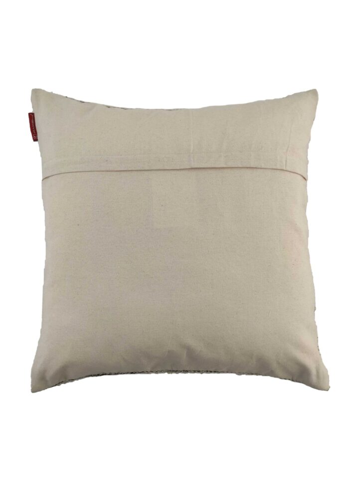 ⁦Natural & Black Color Handmade Cotton and Wool Woven Cushion - CS 051 (60x60cm)⁩ - الصورة ⁦3⁩