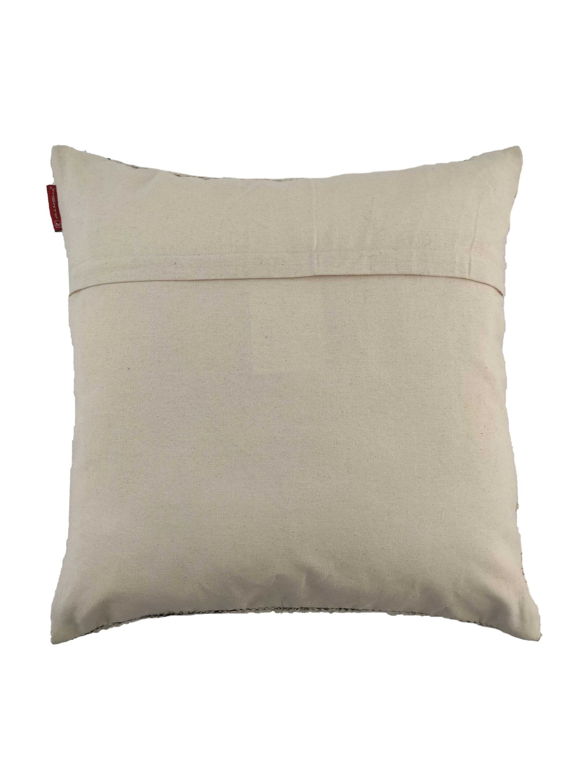 IMG_20220124_173627-scaled-1.jpg Natural & Black Color Handmade Cotton and Wool Woven Cushion - CS 051 (60x60cm) - الصورة 3