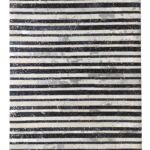 Beautiful Grey Color Entryway Decor Leather & Wool Rug - LR 009 (140x200cm)