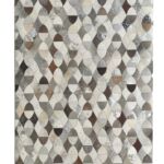 Beautiful Modern Grey Color Area Leather Rug - LR 008 (140x200cm)