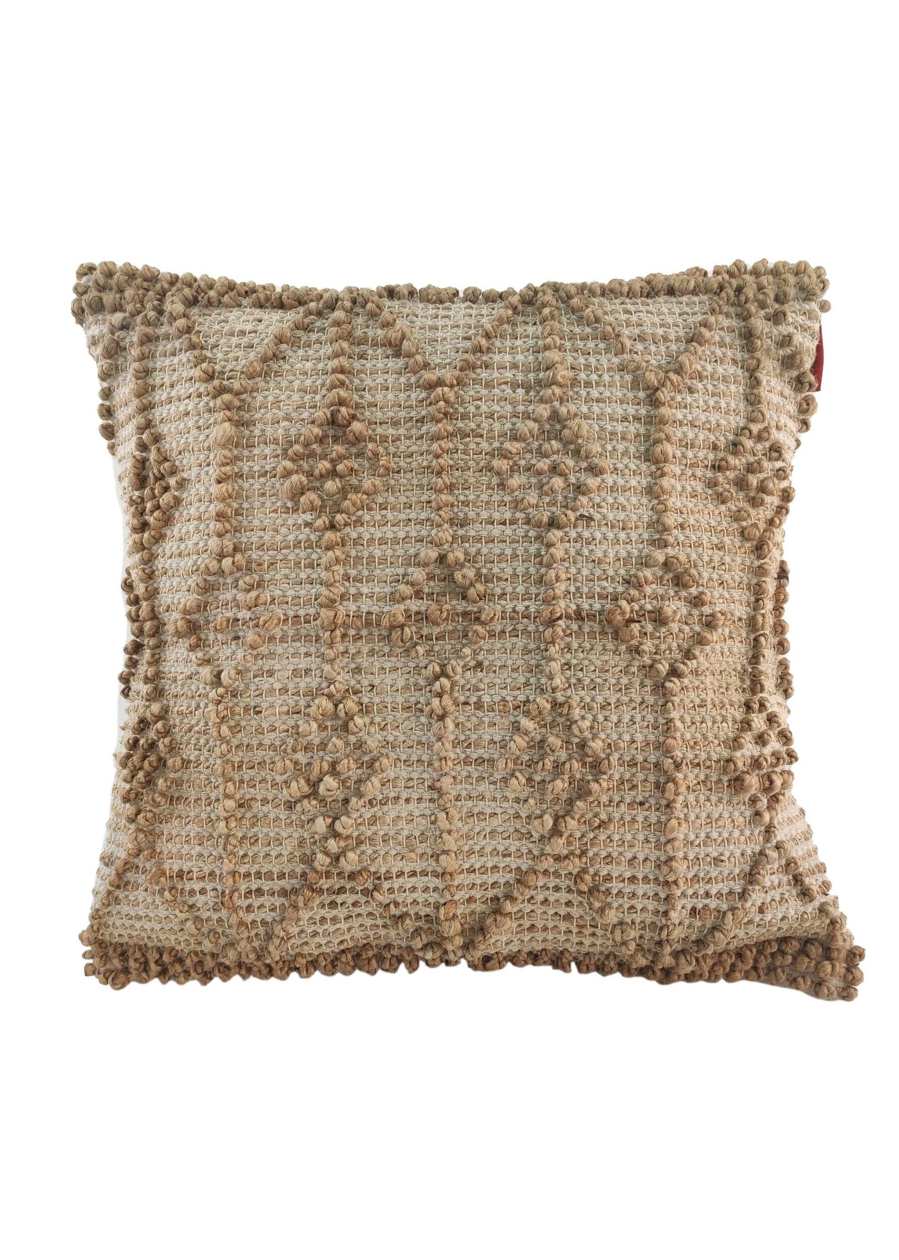 IMG_20220203_154245-scaled-1.jpg Natural Jute Color Handmade Jute Cushion for Outdoor, Cafe, and Party - CS 049 (60x60cm) - الصورة 1