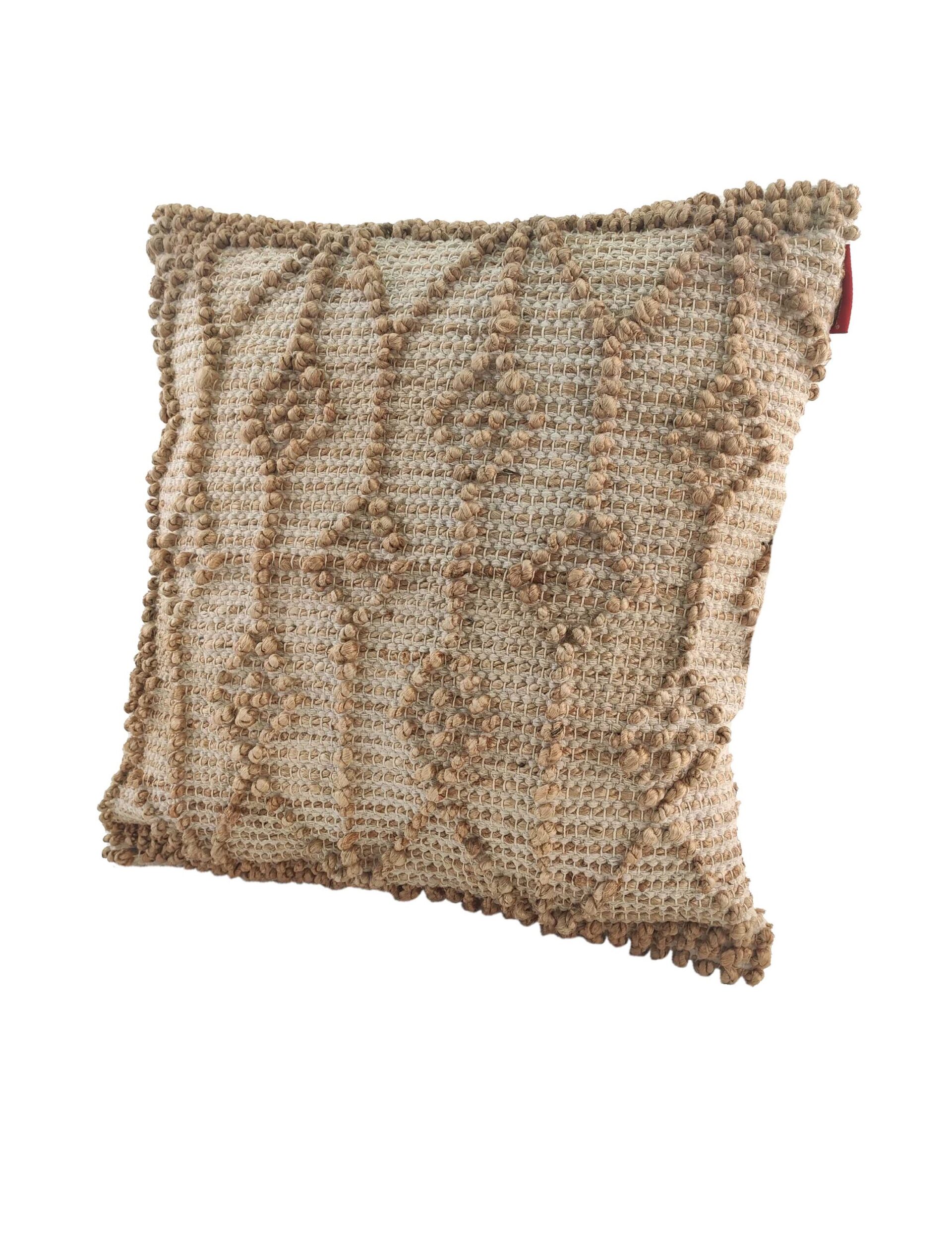 IMG_20220203_154351-scaled-1.jpg Natural Jute Color Handmade Jute Cushion for Outdoor, Cafe, and Party - CS 049 (60x60cm) - الصورة 2