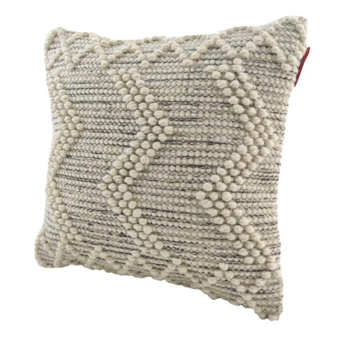 ⁦Natural & Black Color Handmade Cushion - CS 046 (45x45cm)⁩ - الصورة ⁦2⁩