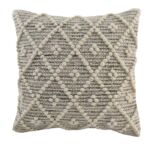 Natural & Black Color Home Decor Handmade Cushion - CS 048 (45x45cm)