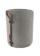 Grey Color Polyester Pouf with Leather Handle for Study Room - PF 024 (40x40x50cm)