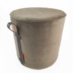 Brown Color Living Room Pouf with Handle - PF 023 (40x40x40cm)