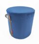 Dark Blue Color Living Room Pouf with Handle - PF 023 (40x40x40cm)