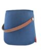 Dark Blue Color Comfort Polyester Pouf with Leather Handle - PF 022 (30x35x35cm) - الصورة 3