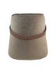 Brown Color Comfort Polyester Pouf with Leather Handle - PF 022 (30x35x35cm)
