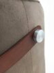 Brown Color Comfort Polyester Pouf with Leather Handle - PF 022 (30x35x35cm) - الصورة 4