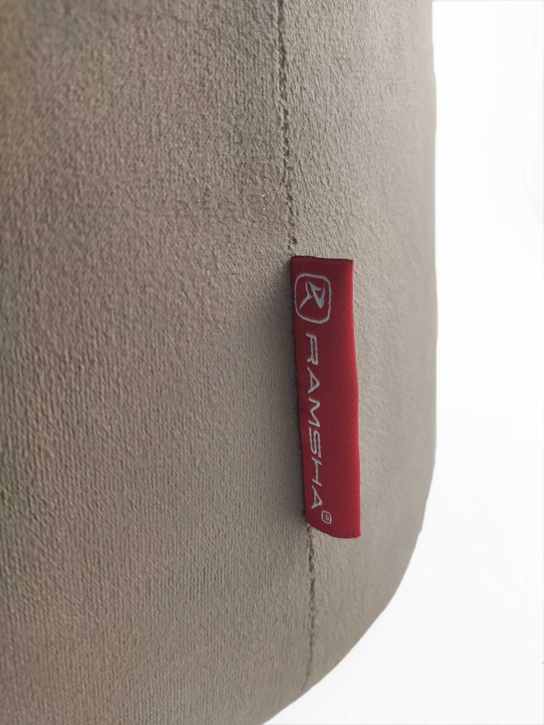 IMG_20220204_104144-scaled-2.jpg Brown Color Comfort Polyester Pouf with Leather Handle - PF 022 (30x35x35cm) - الصورة 3